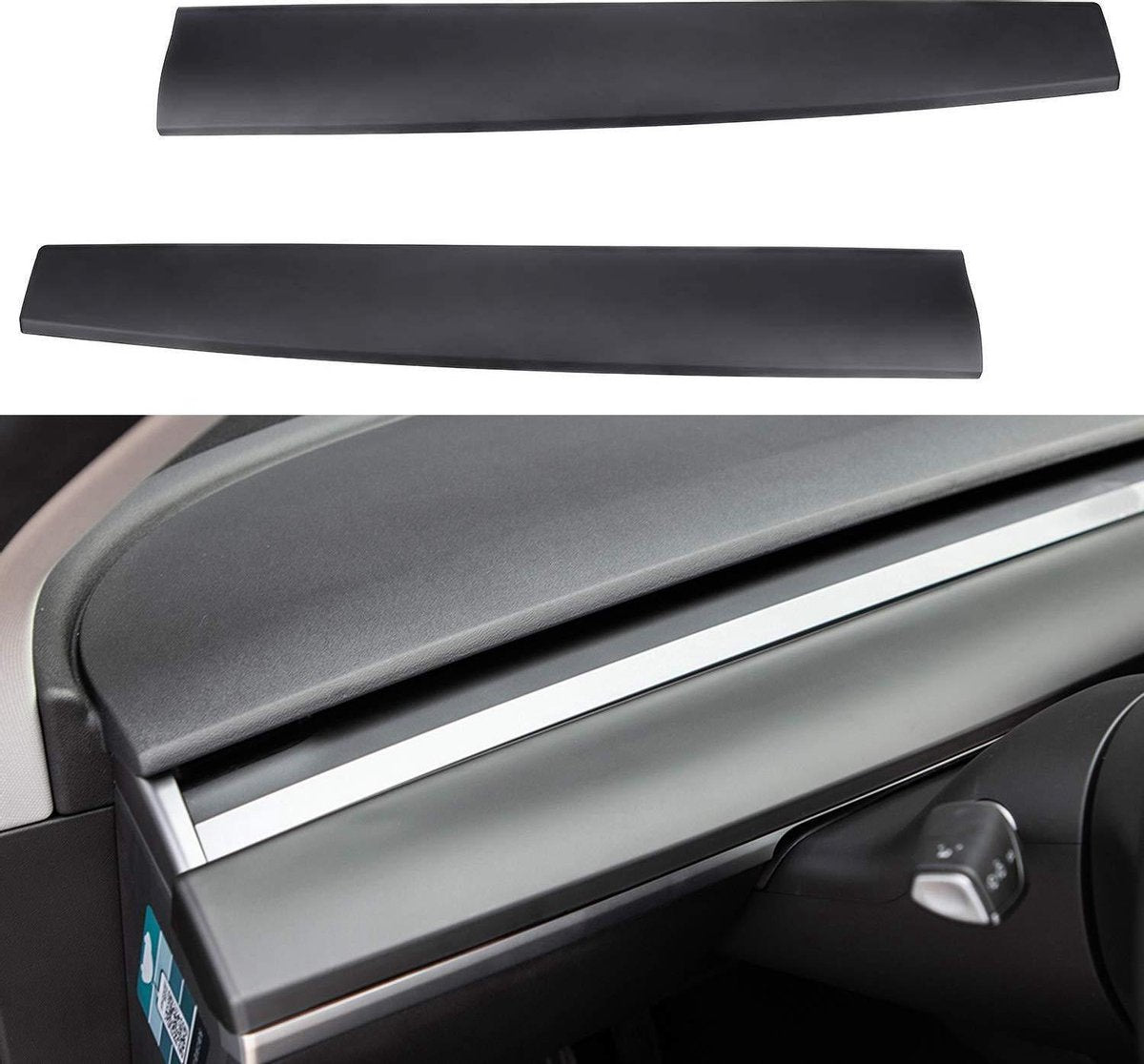 Tesla Model 3 Dashboard Paneel Mat Zwart Trim Cover Cap Auto Interieur Accessoires Nederland België