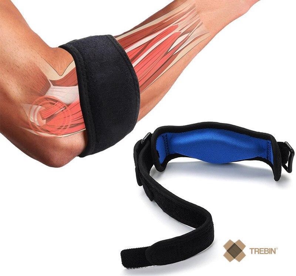 Elleboog Brace  - Tennisarm Brace - Brace Elleboog - Verstelbaar - Links en Rechts - One Size