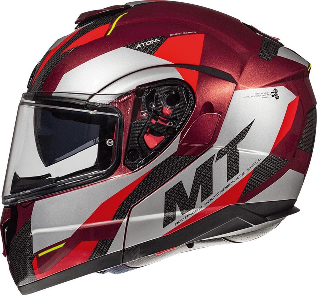 Helm MT Atom Transcend sv rood M