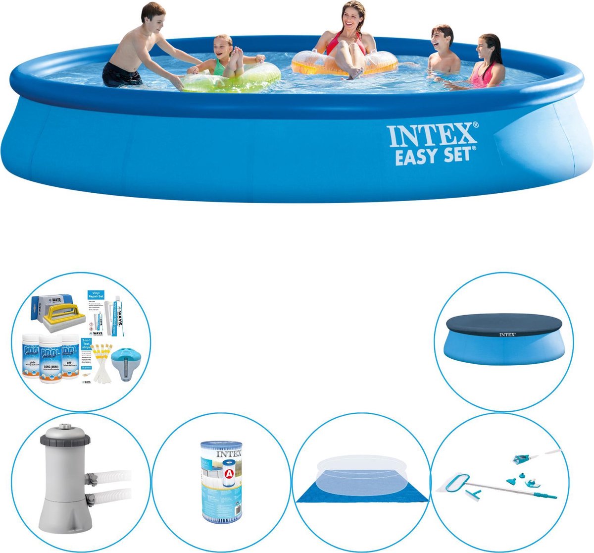 Intex Easy Set Zwembad - 457 x 84 cm - Voordeelset