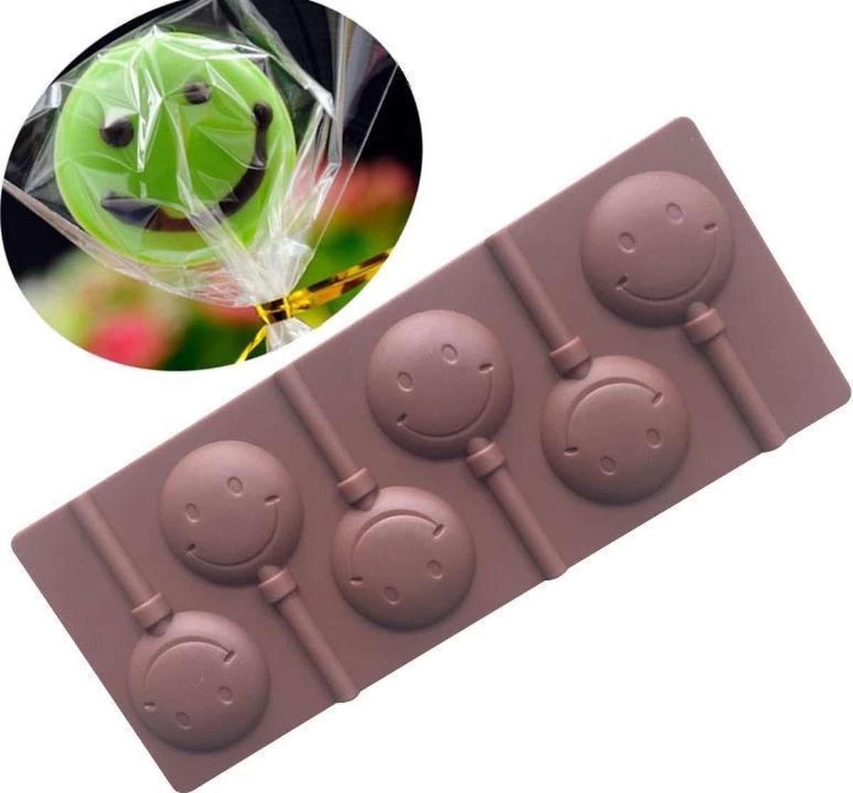 ProductGoods - Siliconen Chocoladevorm in een Smileyvorm - Chocolade Mal Fondant Bonbonvorm - Ijsblokjesvorm