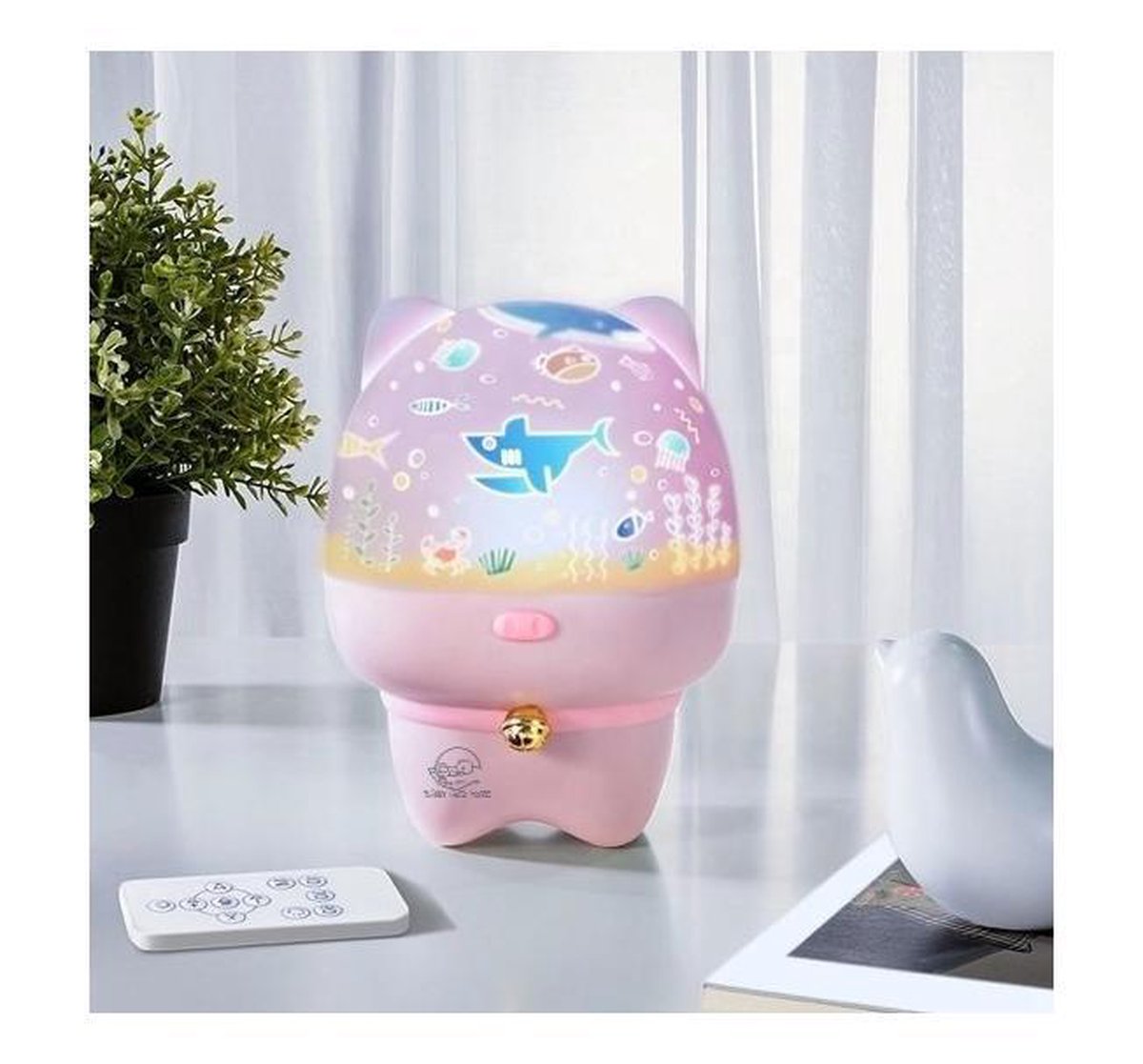 Baby and More Projector Lamp - Galaxy projector - Led Nachtlampje met Bluetoothfunctie - Sterrenprojector - Slaaphulp - Roze