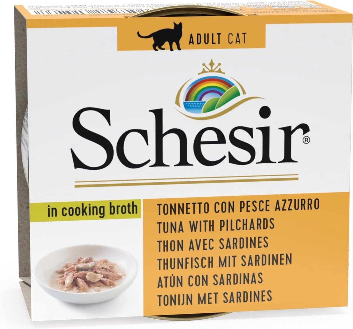 Schesir Tonijn & Sardines - Kat - Natvoer - 14 x 70 gr