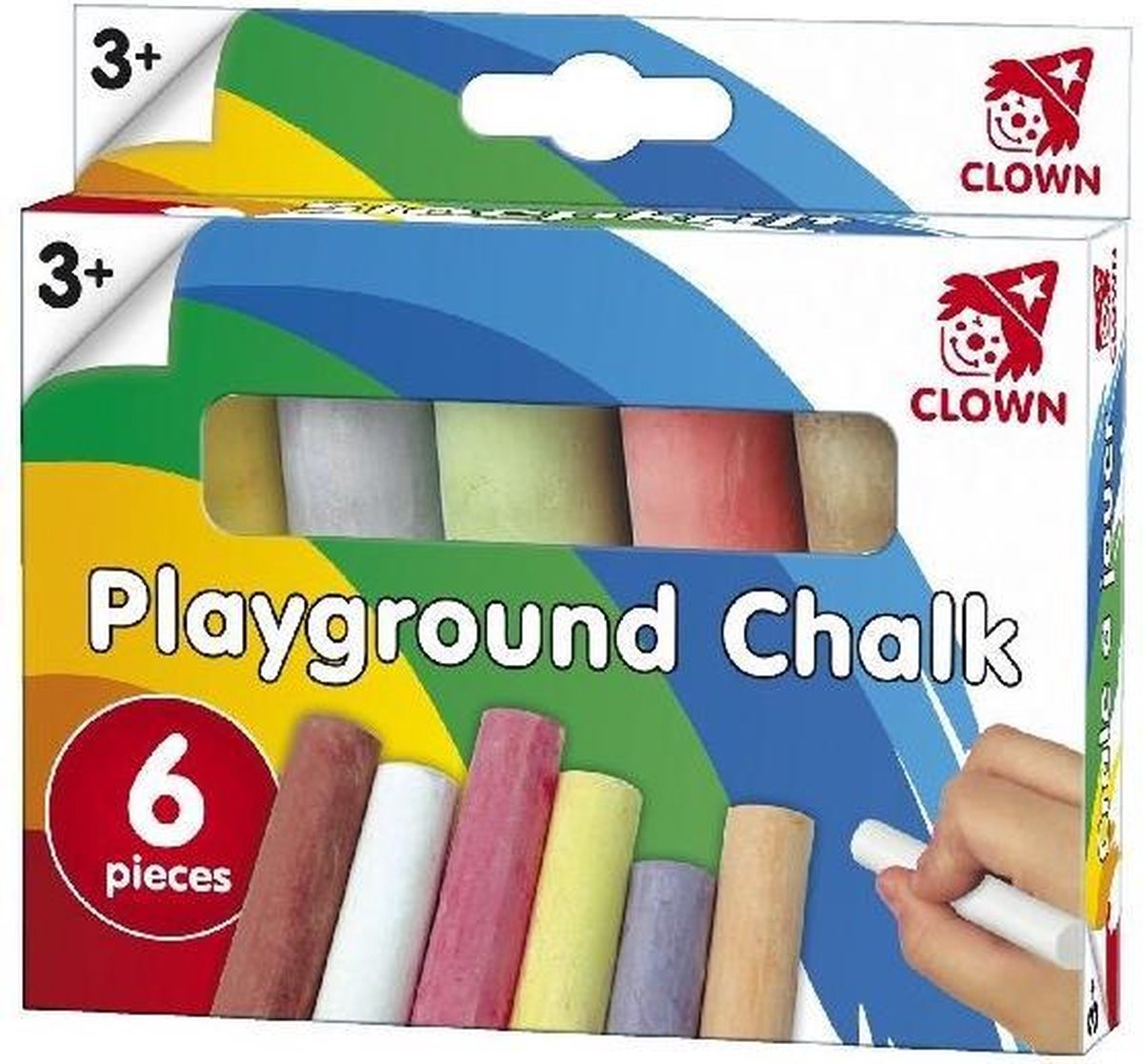 Clown Stoepkrijt 6 Stuks