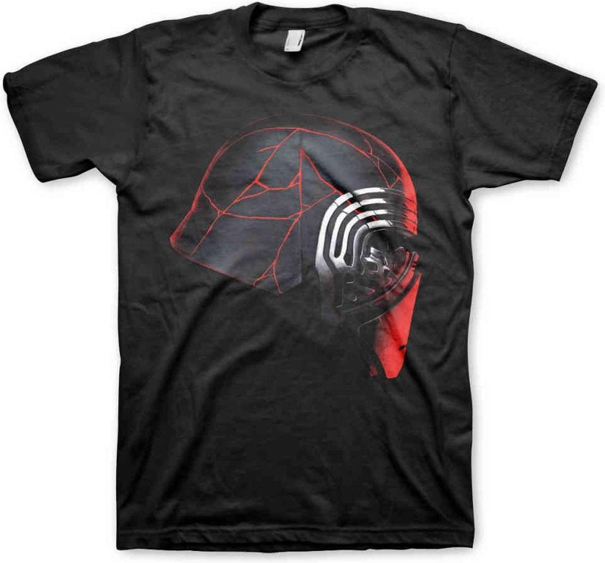 Star Wars Heren Tshirt -XL- Kylo Red Helmet Zwart