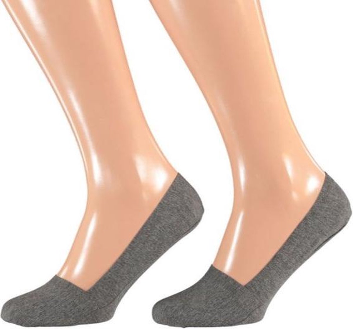 Sarlini invisible sneakersok | 2-pack | Antraciet Grijs | Maat 42/47