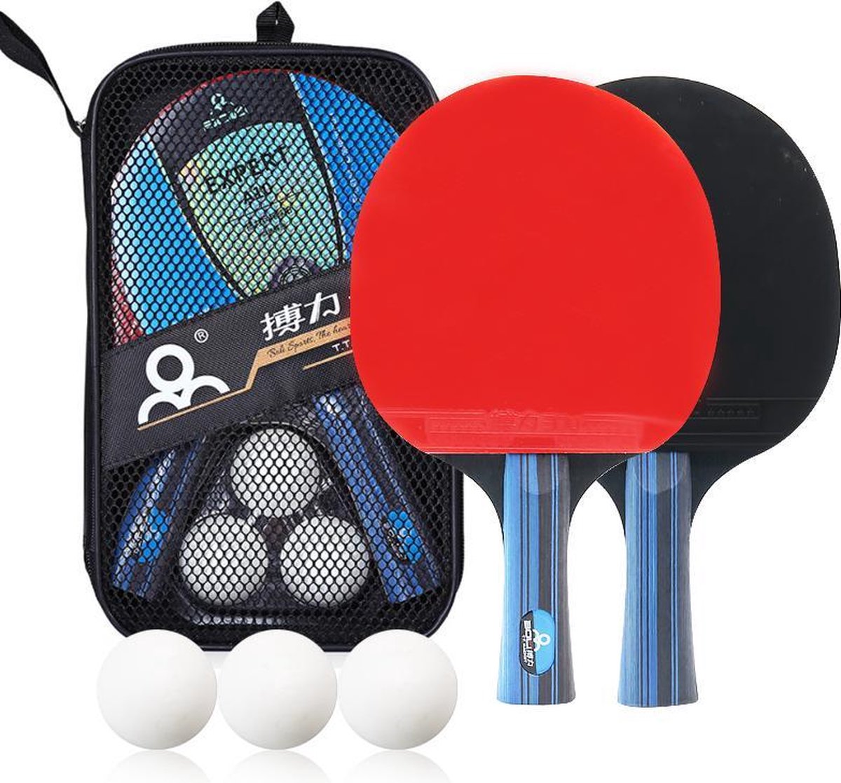 Professionele tafeltennis set | Pingpong batjes voor kinderen en volwassenen