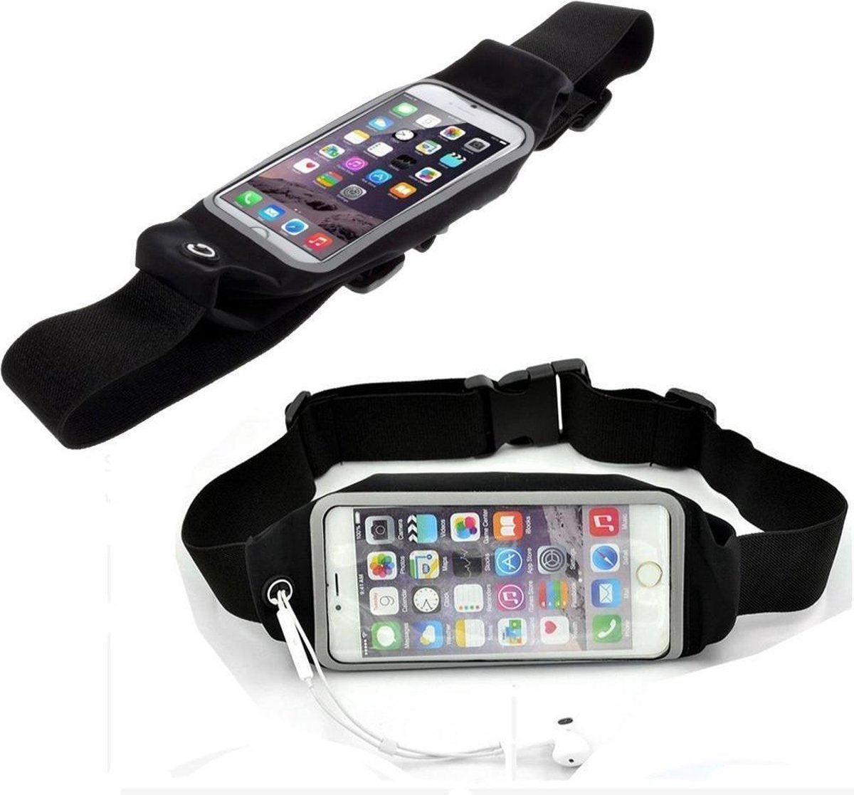 Sport / Running Waist Belt Pouch met Touch Screen en headset holes voor iPhone 5 / 5S / 5C / 6 / 6S / Galaxy S6