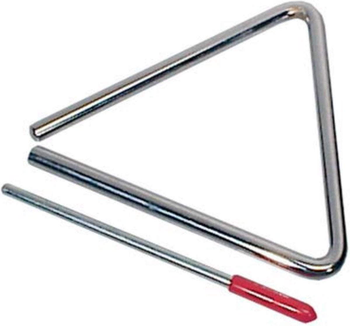 triangel 6" - verchroomd - met klopper - diameter: 8 mm.