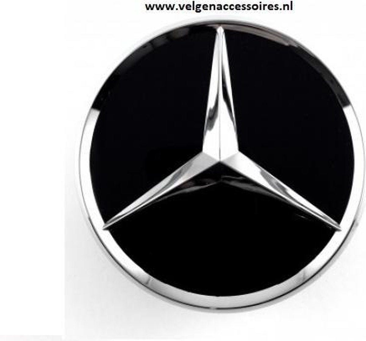 Mercedes naafdoppen glans zwart 75mm B66470200