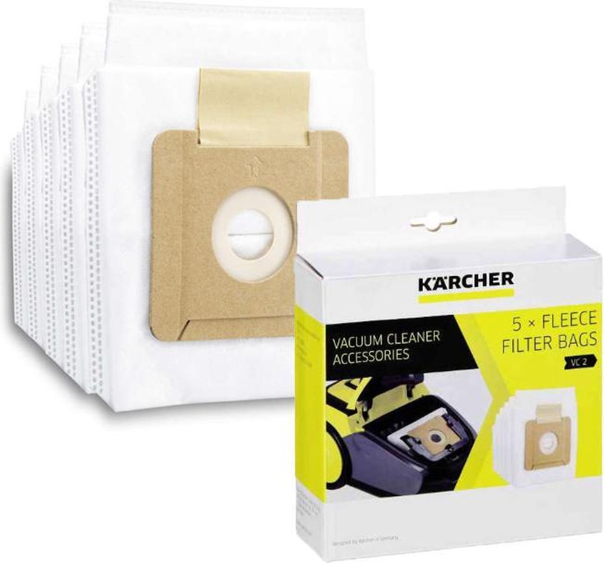 Karcher stofzuigzakken origineel - 5st - stofzakken stofzuigerzakken voor oa. VC2