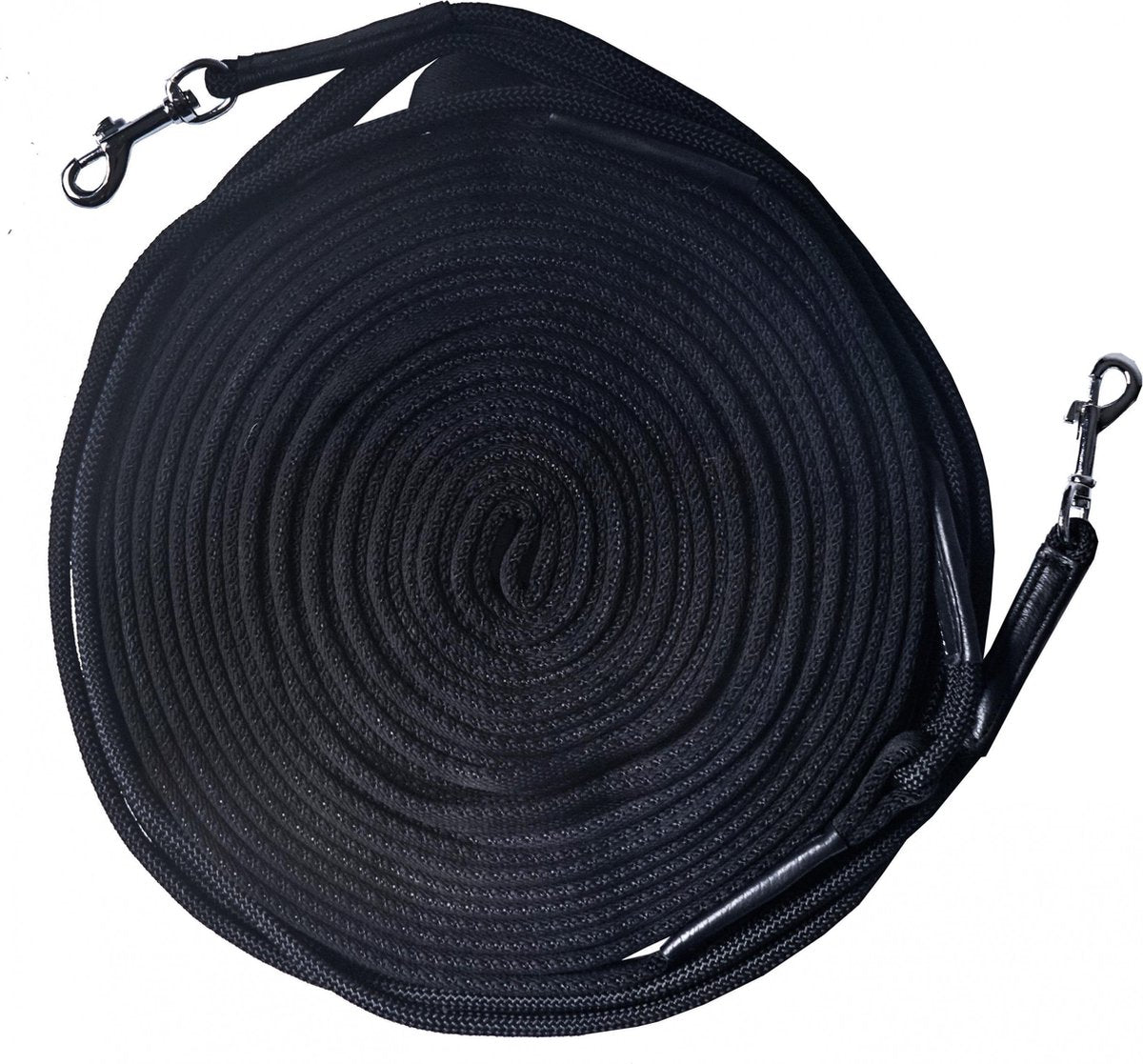 Horka Dubbele Longeerlijn Softgrip Polyester 18 Meter Zwart