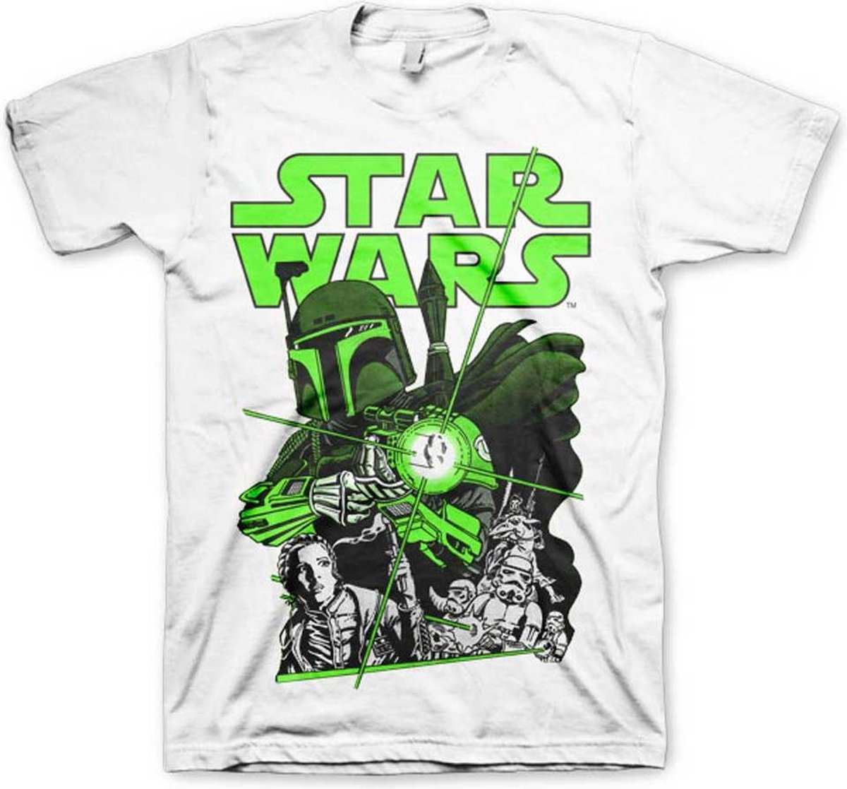 STAR WARS - T-Shirt Vintage Boba Feet - White (XXL)