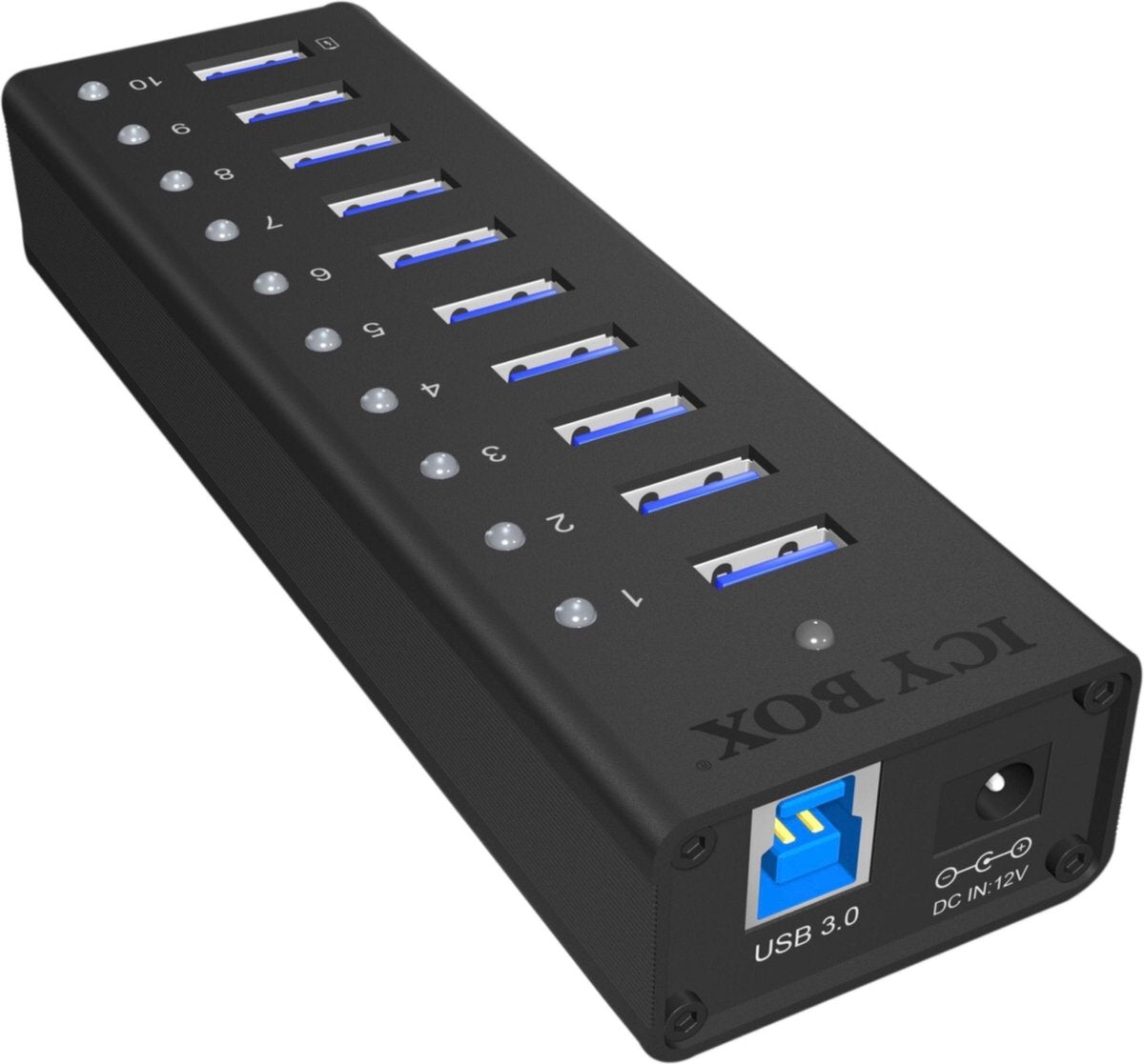 Raidsonic ICY BOX IB-AC6110 10-Port USB 3.0 Hub