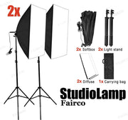 2Pcs Studiolamp Met Tas - Foto Studio Verlichting Kit