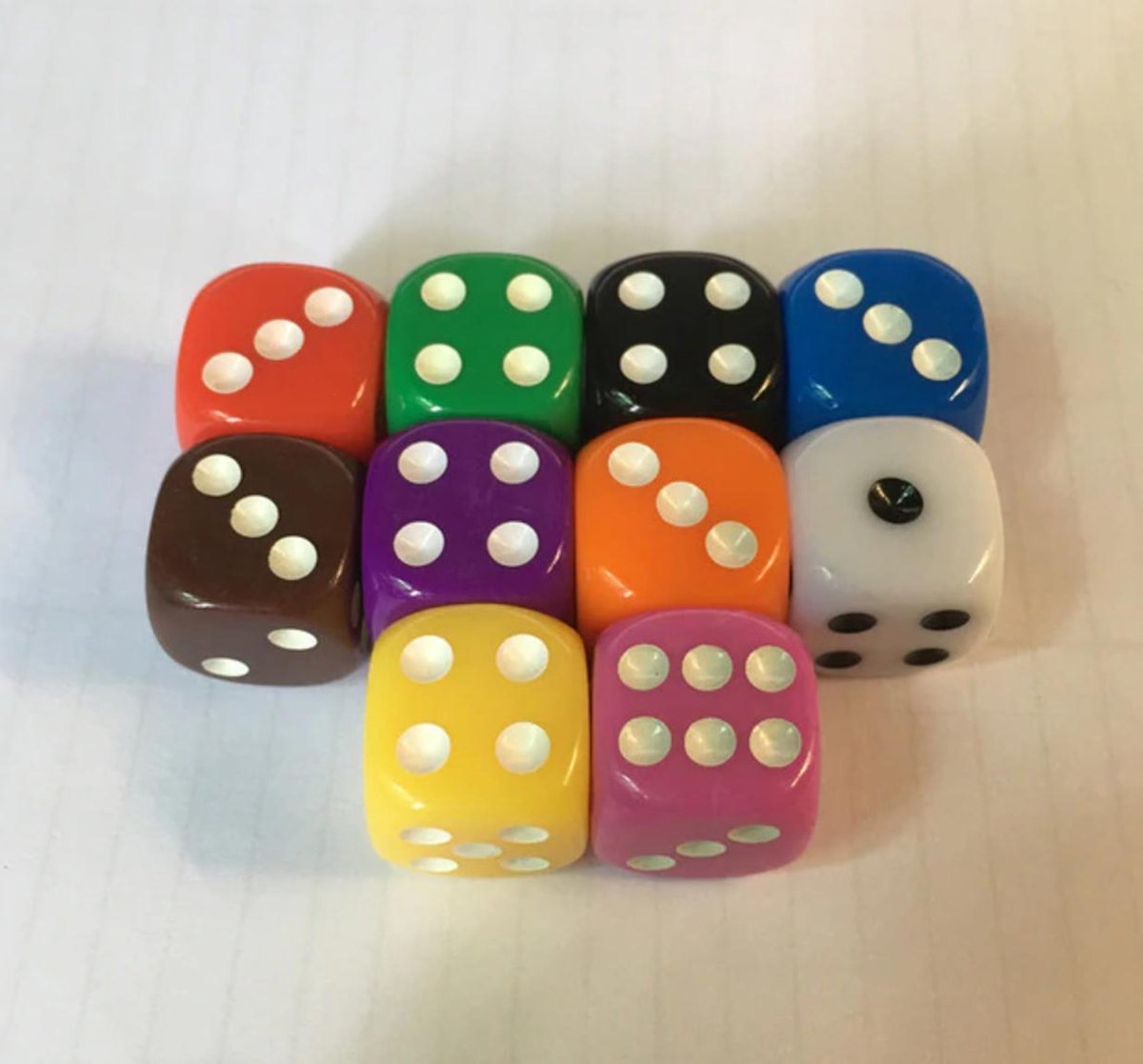 Hiden | Kleurrijke Dobbelstenen - Hobby & Spellen - Set van 10 stuks