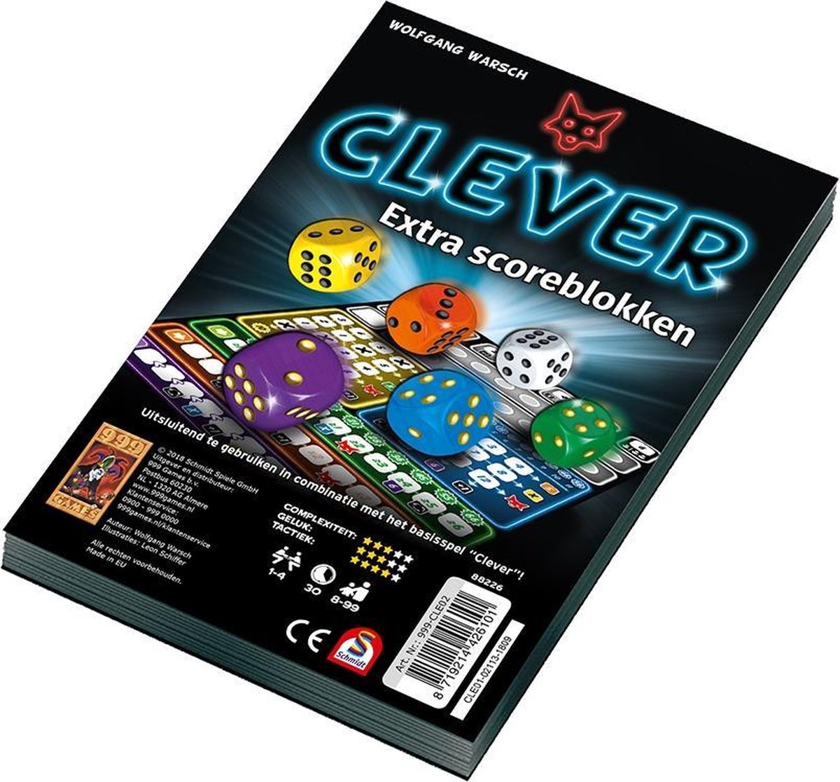 Spel - Dobbelspel - Clever - Extra scoreblokken - 2st.