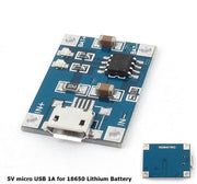 1 Stuk - 5V Micro USB 1A 18650 Battery Charging Board Module