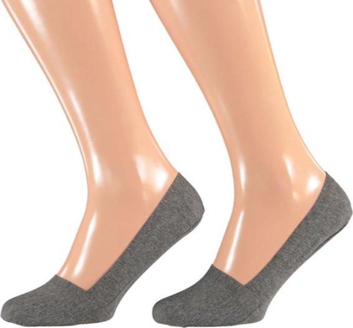 Sarlini invisible sneakersok | 2-pack | Antraciet Grijs | Maat 36/41