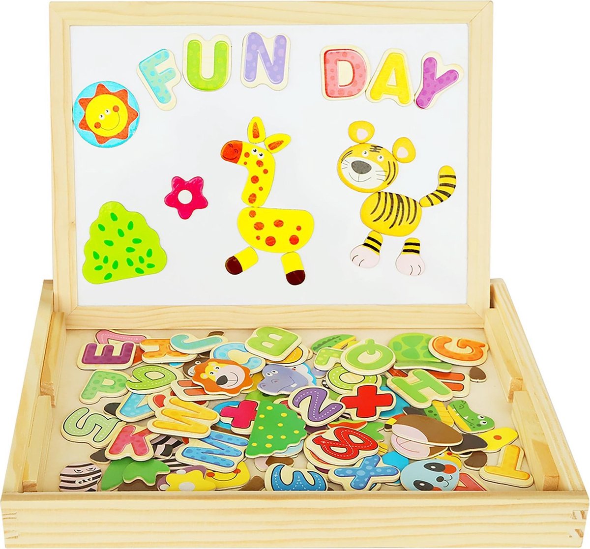 Krijtbord Kinderen Met Stift En Wisser - Magnetisch Whiteboard Tekenbord Met ABC Letters | 33 x 23 - planche à dessin à la craie