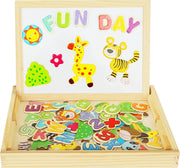 Krijtbord Kinderen Met Stift En Wisser - Magnetisch Whiteboard Tekenbord Met ABC Letters | 33 x 23 - planche à dessin à la craie