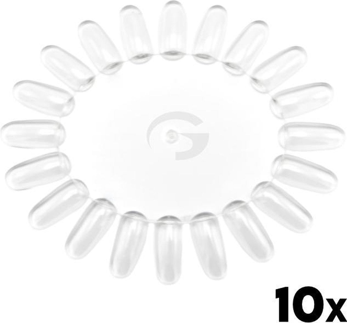 Glosz - nagelwiel - transparante nagel display - voordeelverpakking: 10 stuks