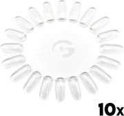 Glosz - nagelwiel - transparante nagel display - voordeelverpakking: 10 stuks
