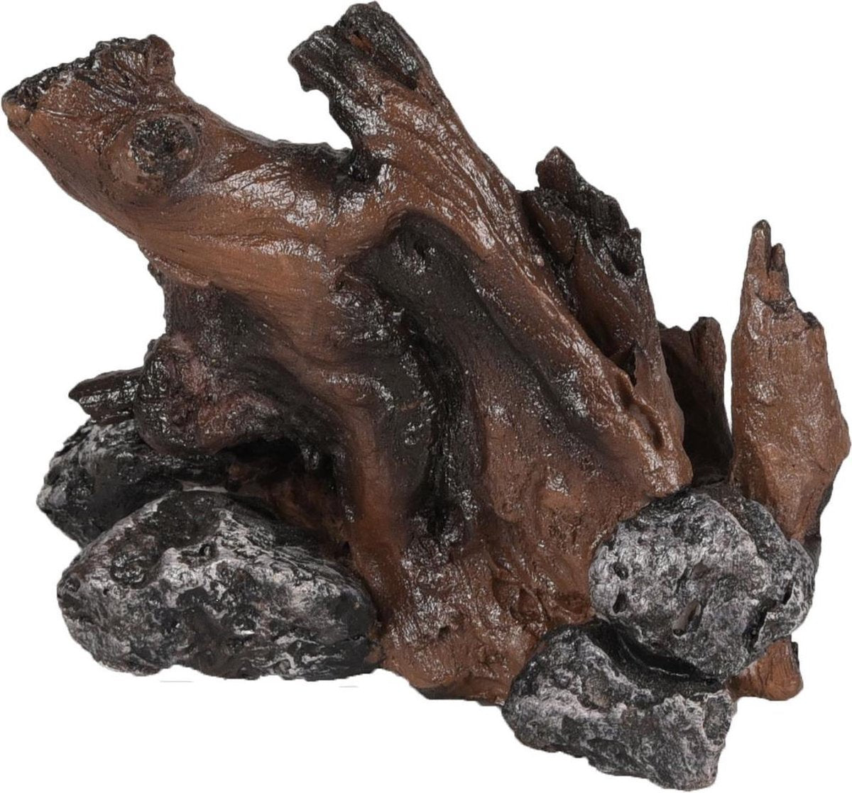 Flamingo Aquarium Zeno stronk+steen - Bruin - 10 x 6 x 8 cm