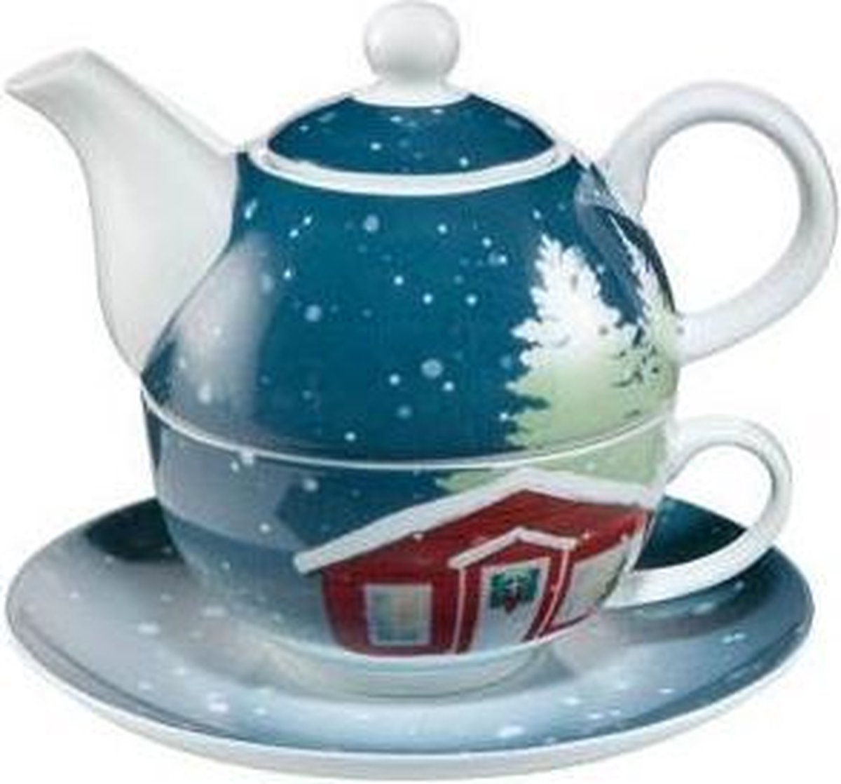 Goebel® - Kerst | Theepot "Christmas at Home" | Porselein