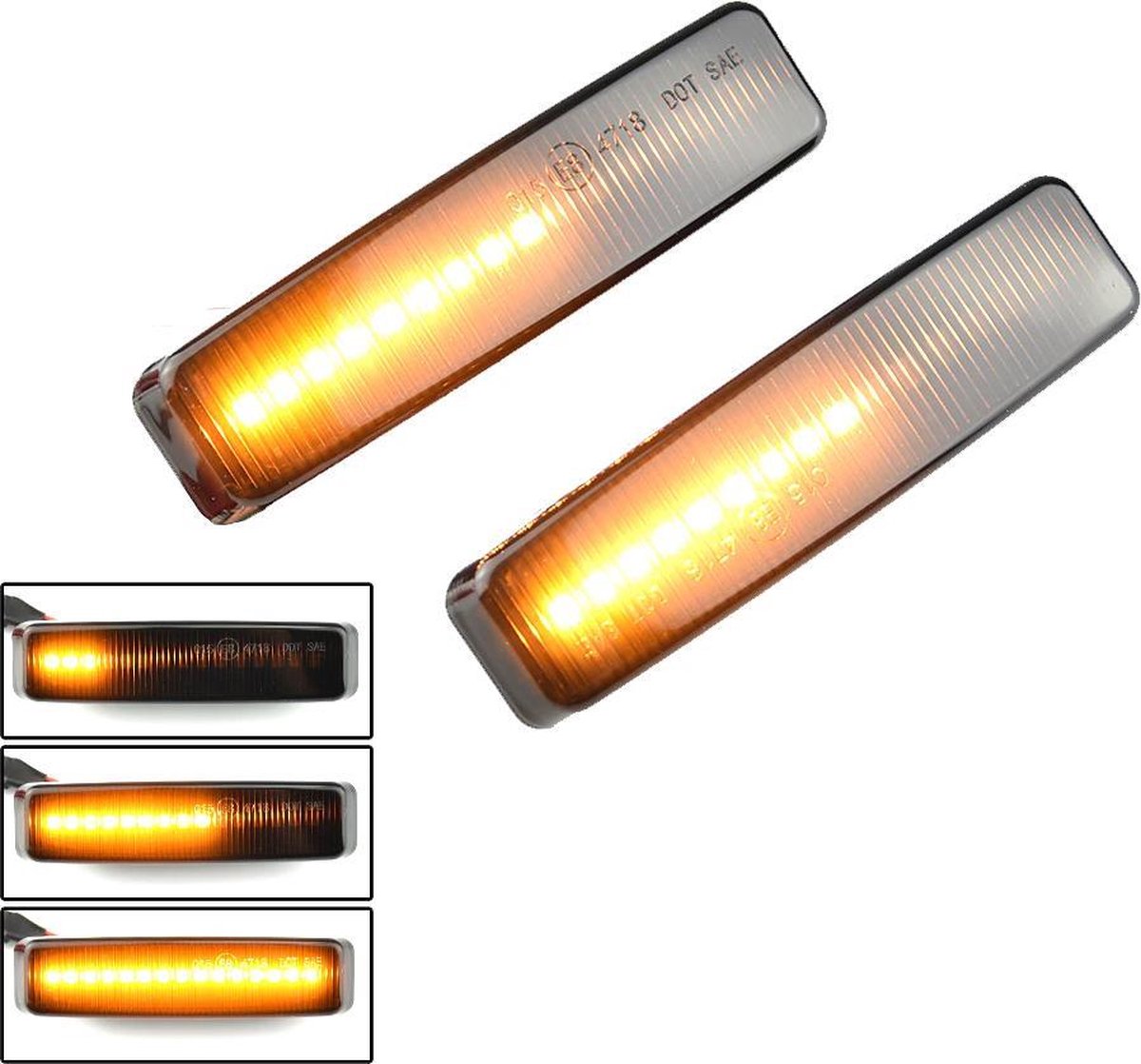 LED Dynamic Zijknipperlichten voor BMW E39 5 Serie – Smoke/Zwart
