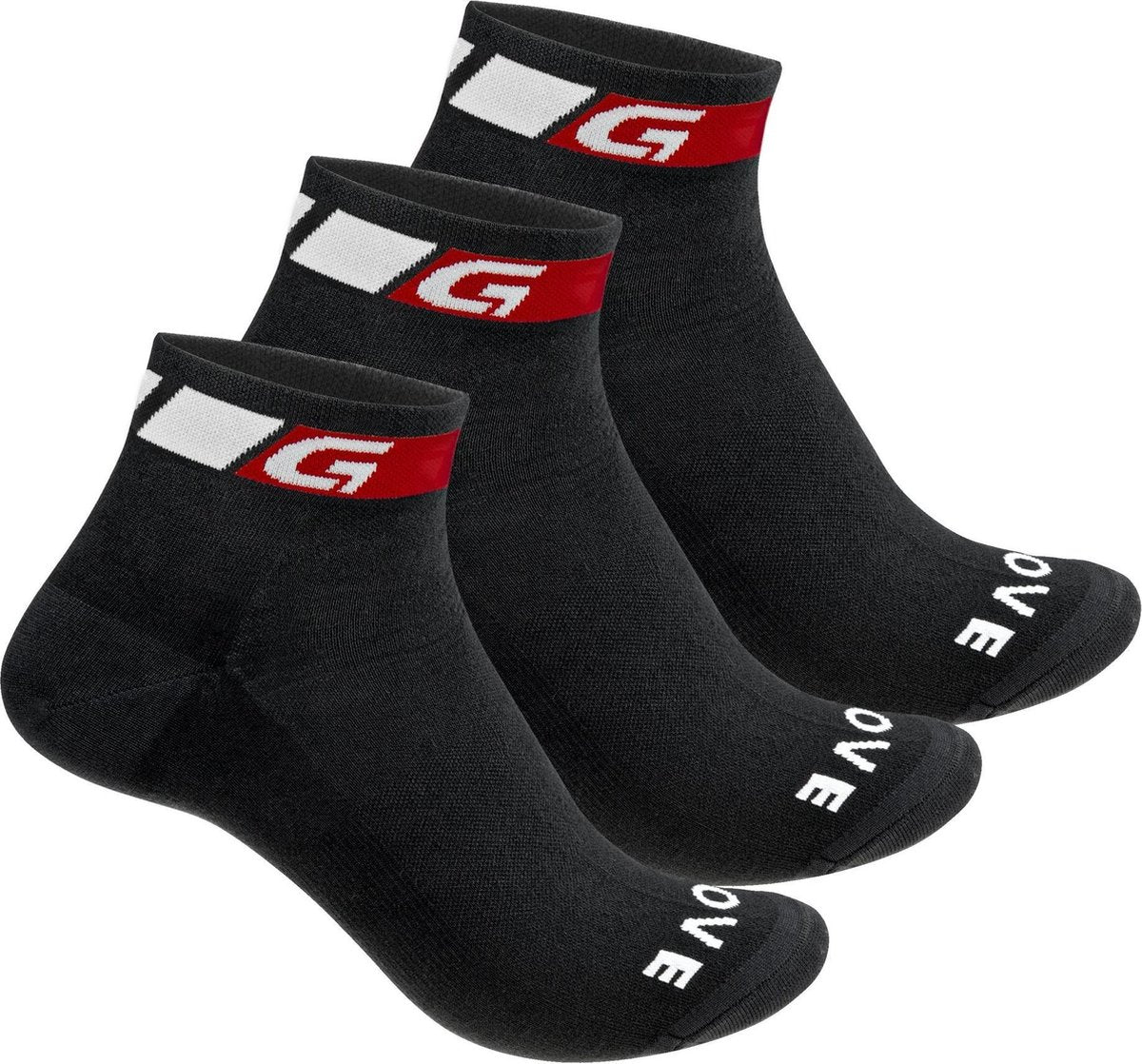 GripGrab Classic Low Cut 3PACK Fietssokken Unisex - Maat L