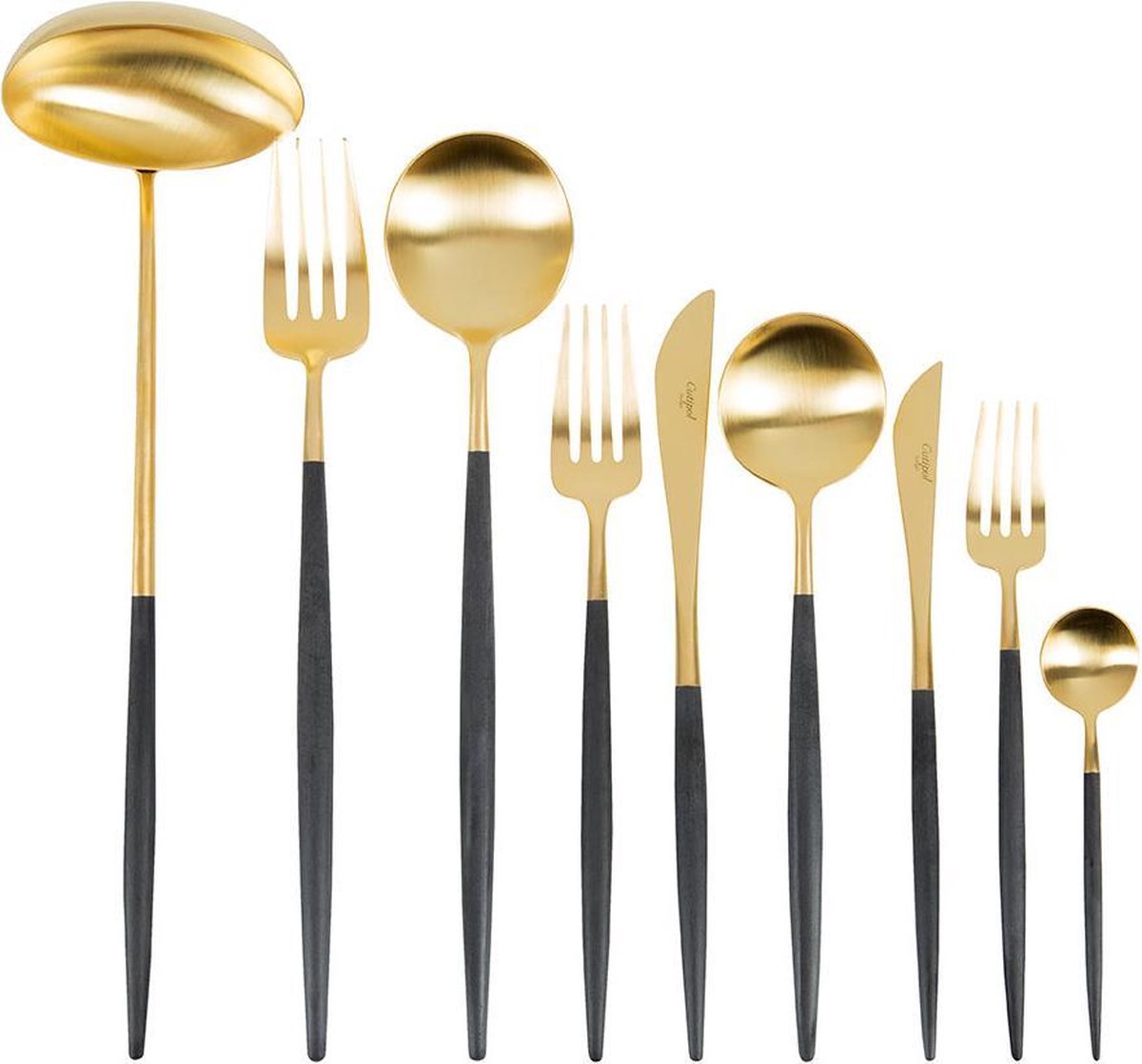 Bestekset 130-delig - Goa - Zwart/Goud // Cutipol