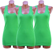 3 Pack dames hemd - 100% katoen - Groen - Maat M