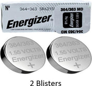2 stuks (2 blisters a 1 stuk) Energizer 363/364 Zilver-oxide batterij knoopcel (S) 1