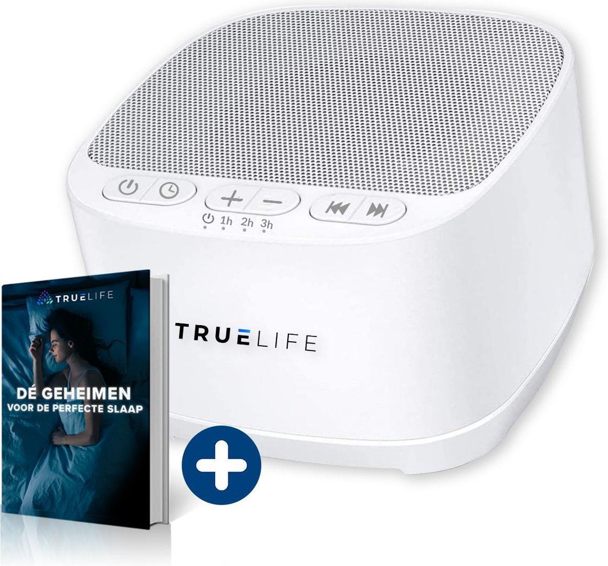 TrueLife Luxe White Noise Machine - Slaaptrainer - Witte Ruis - Ontspanning - Meditatie - Baby´s - Volwassenen - 40 Geluiden - Wit
