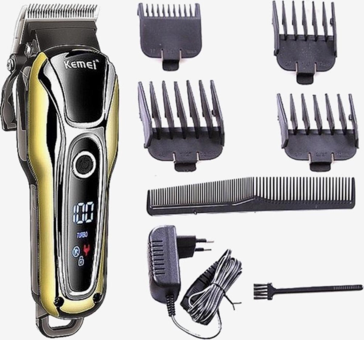Kemei Men Children Hair Clipper Trimmer #Professional Barber# Cordless#High Quality  LCD Electric# Cutter Shaver Razor