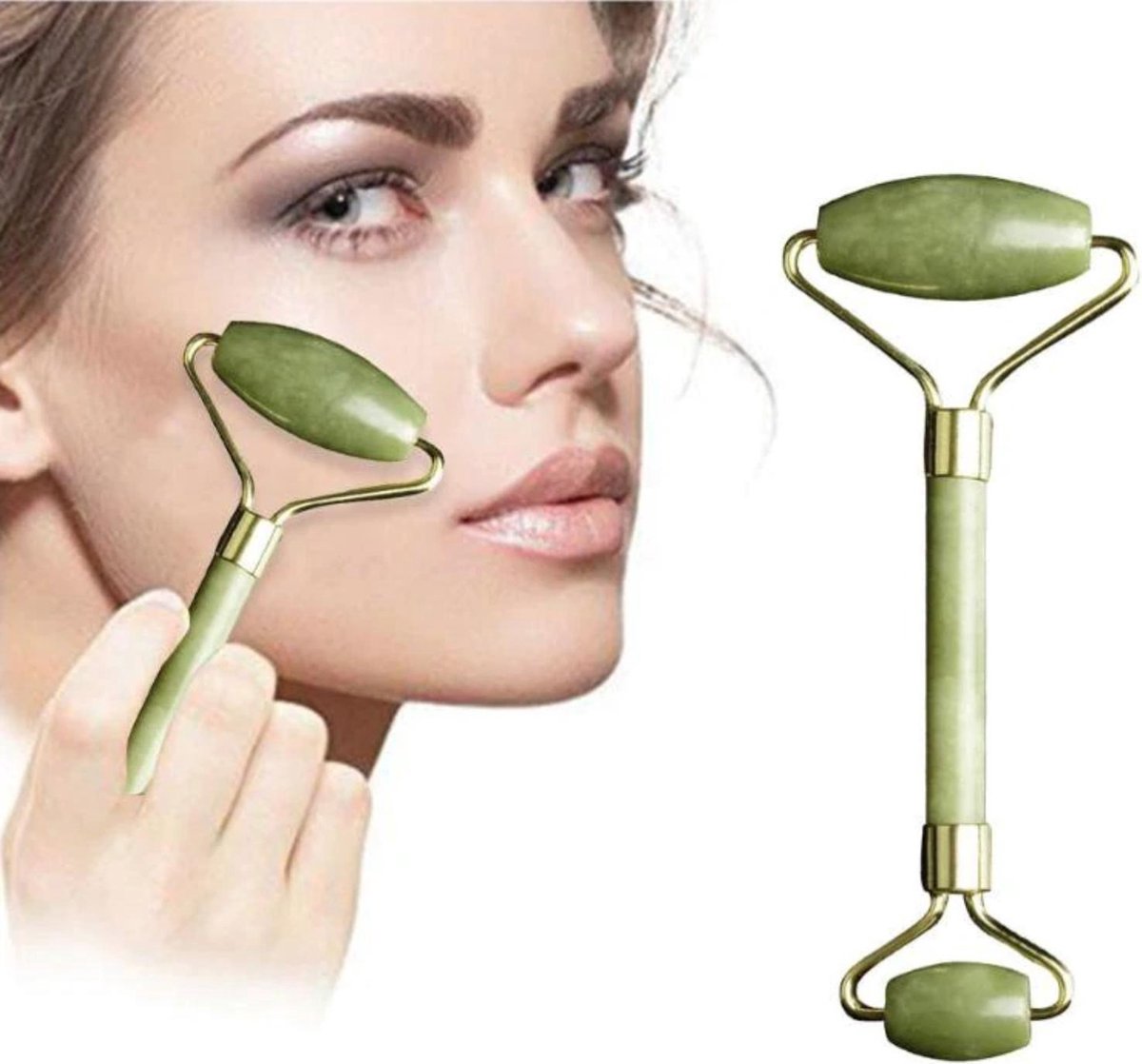 Veex Jade Roller Gezichtsmassage Roller - groen