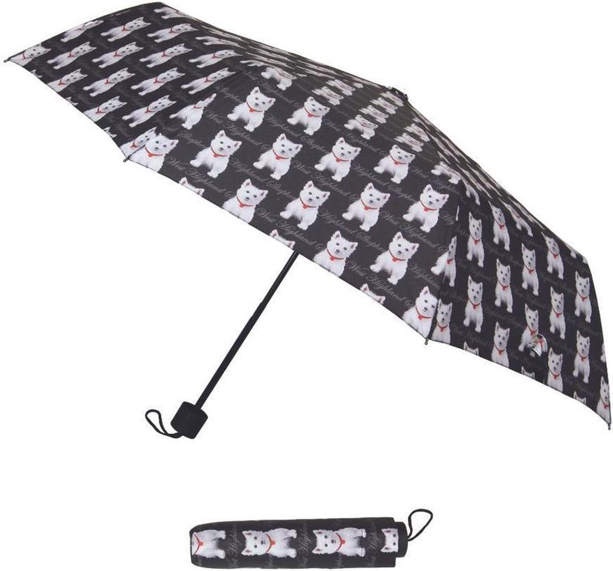 Signare Paraplu met knop Westie