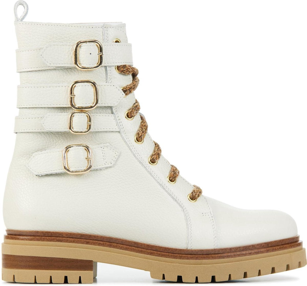 Lina Locchi Vrouwen Leer   / Laarzen / Damesschoenen L1091 - Wit - maat 38