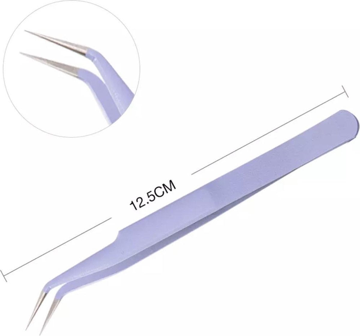 Lila volume pincet wimperextensions tweezer
