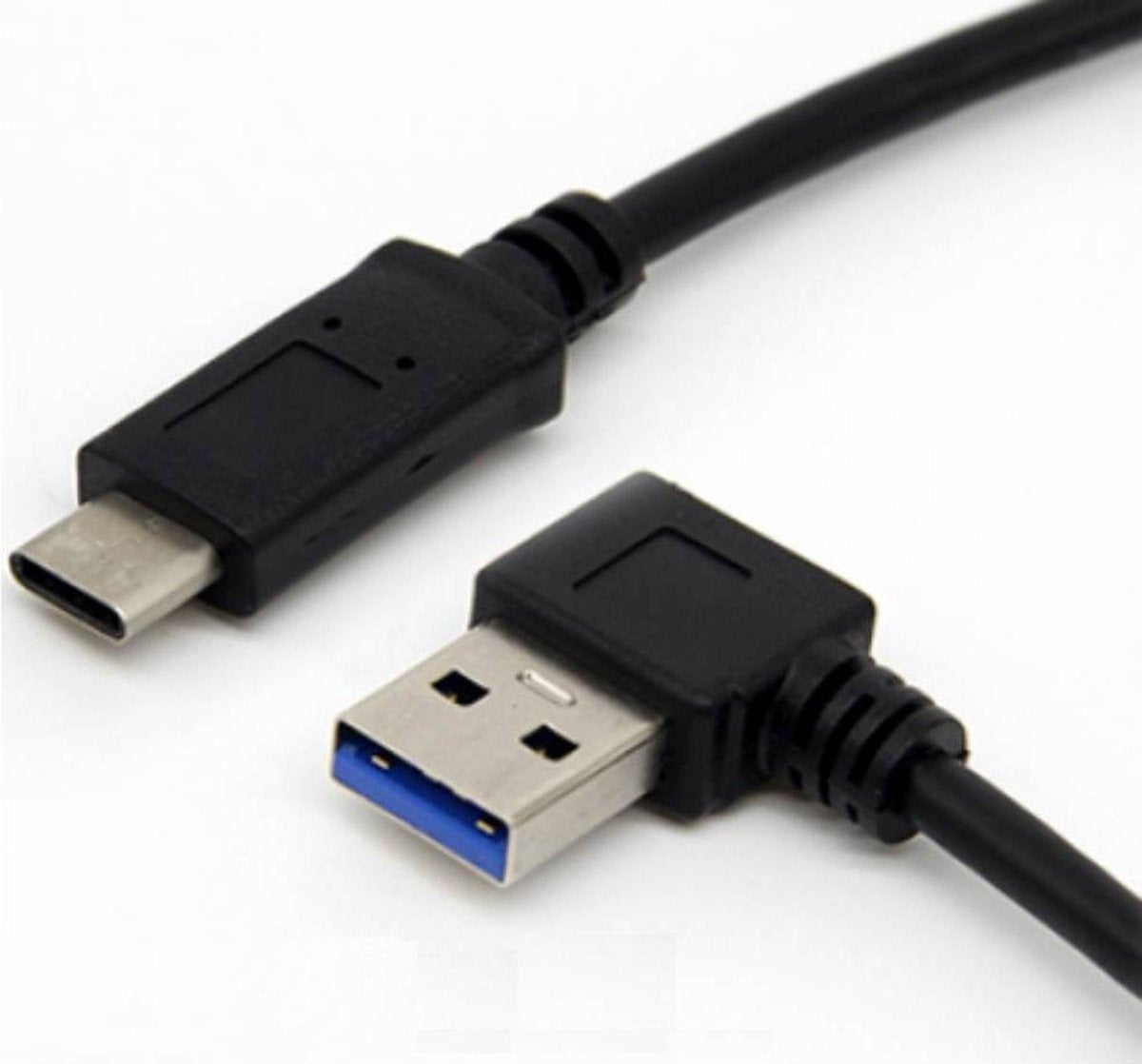 Coretek USB-C naar USB-A haaks (links) kabel - USB3.0 - tot 0