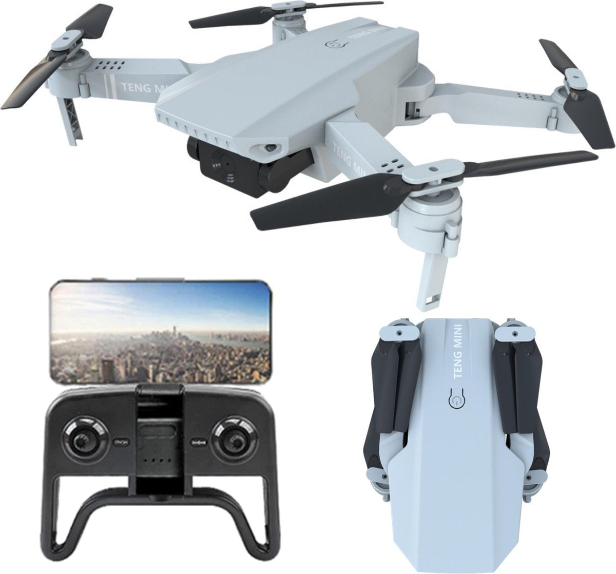 Killerbee Teng Fly More - Drone met camera - inclusief 2 batterijen - 4K camera - Dubbele camera - 30 minuten vliegtijd - met optical flow sensor voor stabiele vlucht - Inclusief gratis Killerbee video's tutorials!  - E58 killer