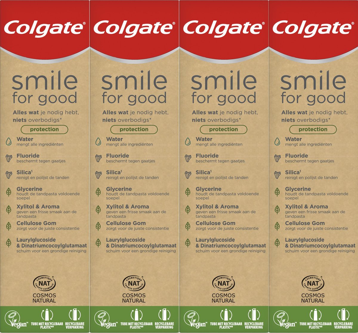 Colgate Smile for Good Protection Tandpasta 4 x 75ml - Voordeelverpakking