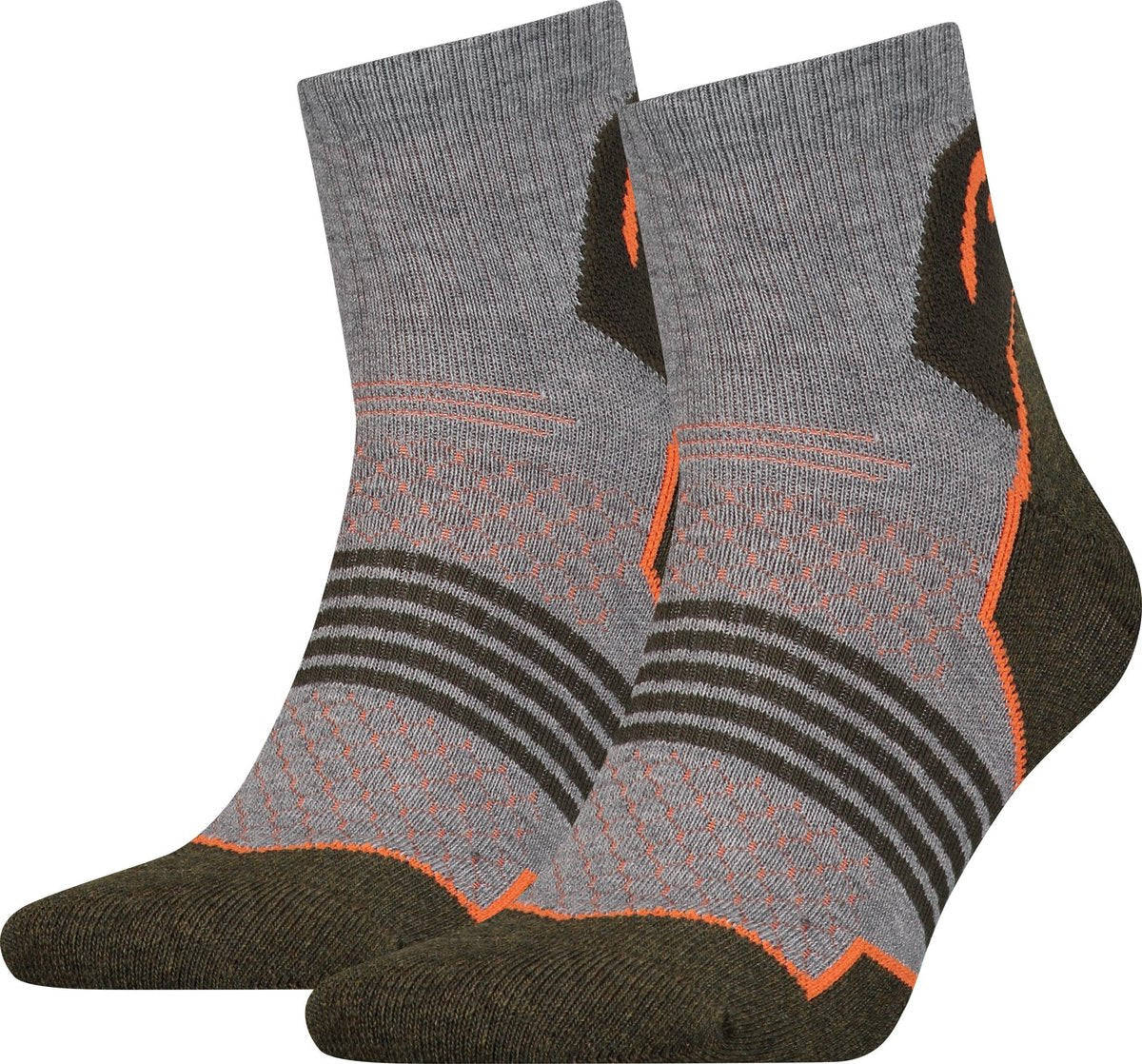 Head -  Hiking 2-pack Quarter Sokken - Grijs - 39-42
