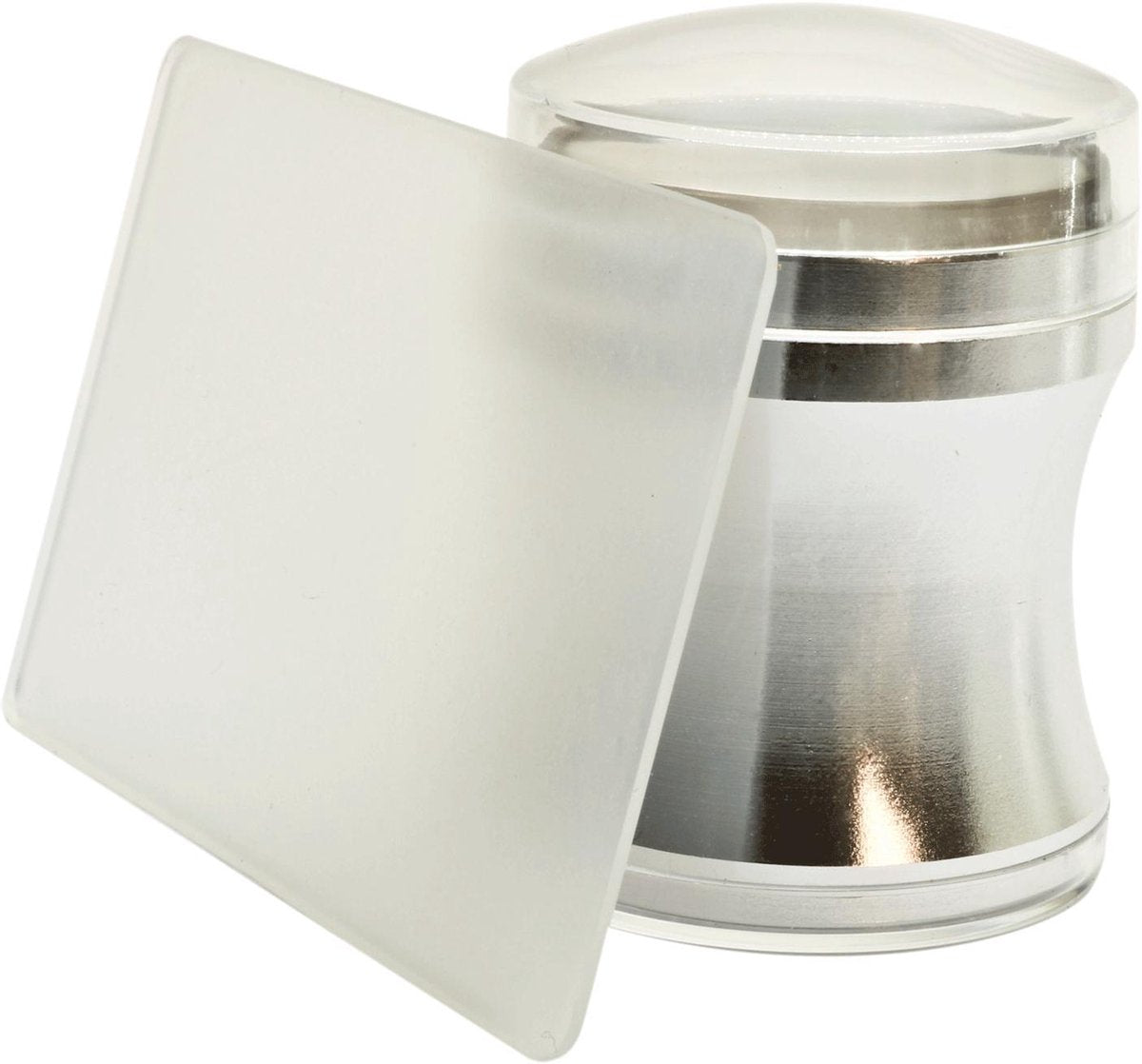 Luxe zilver clear stempel silicone stamping nailart