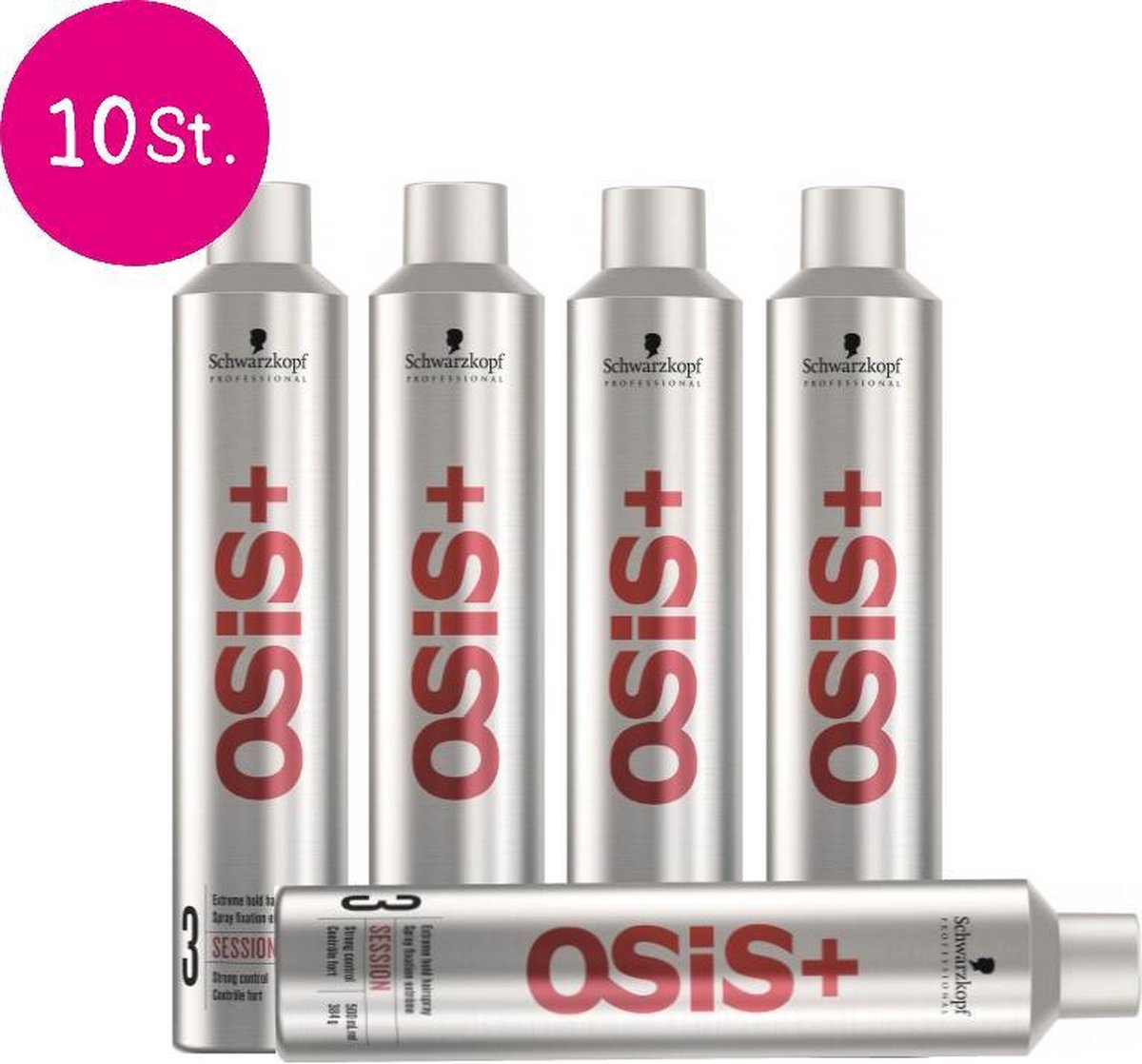 10x Schwarzkopf Osis Session Hairspray 500ml