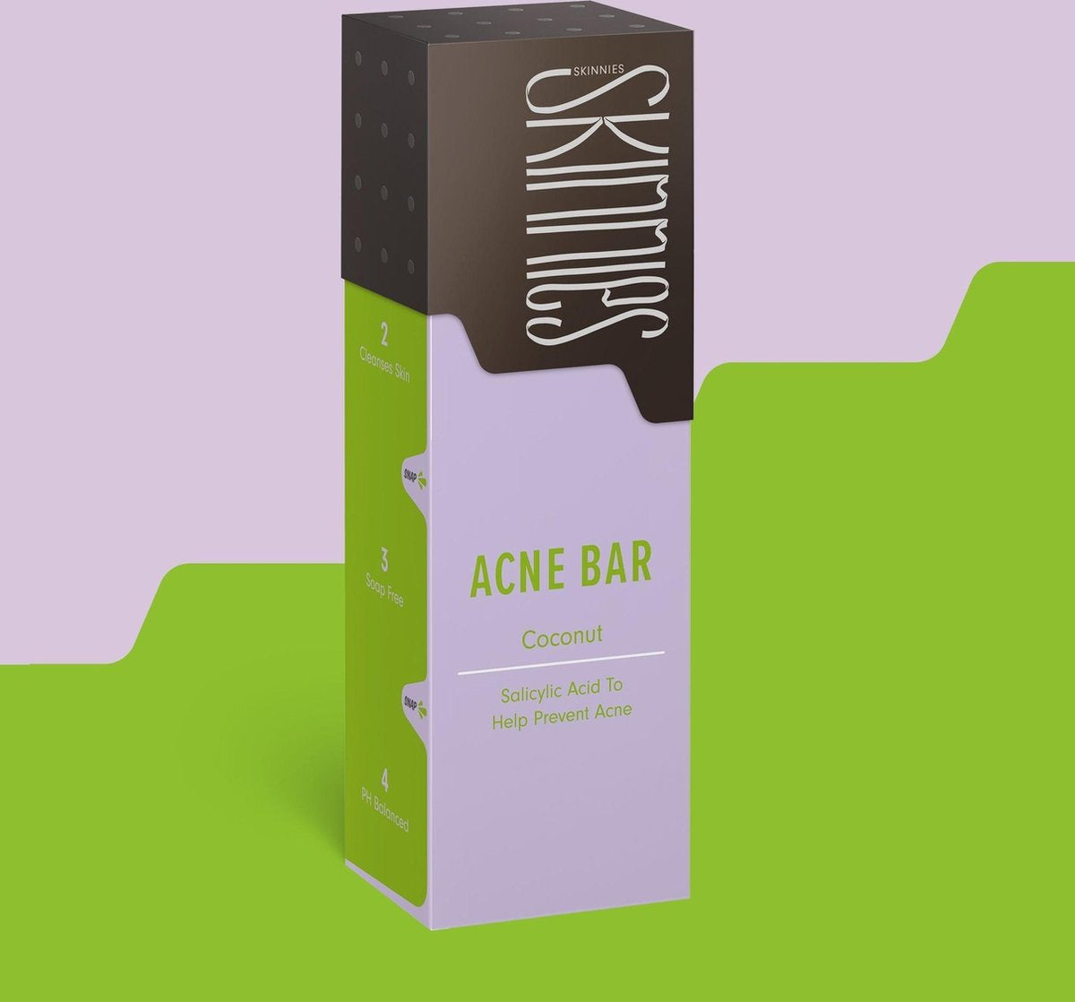 Skinnies Acne Bar Coconut Stuk zeep 100 g 1 stuk(s)