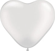 MEGA Topping hart ballon 80 cm transparant
