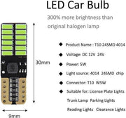 T10 Led Lamp Groen (Set 2 stuks) Canbus 5W5 | W5W | Led Signal Light | 12V | Stadslicht | Kentekenplaat Verlichting | 4014 24SMD | Autolamp | Autolampen | Car licht | Lampen | Vintic |