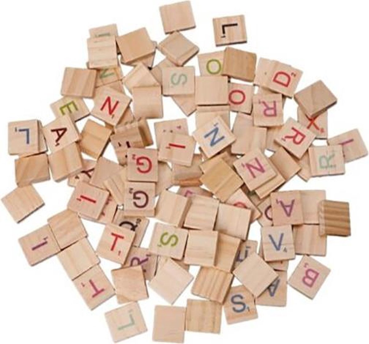 Houten scrabble letters